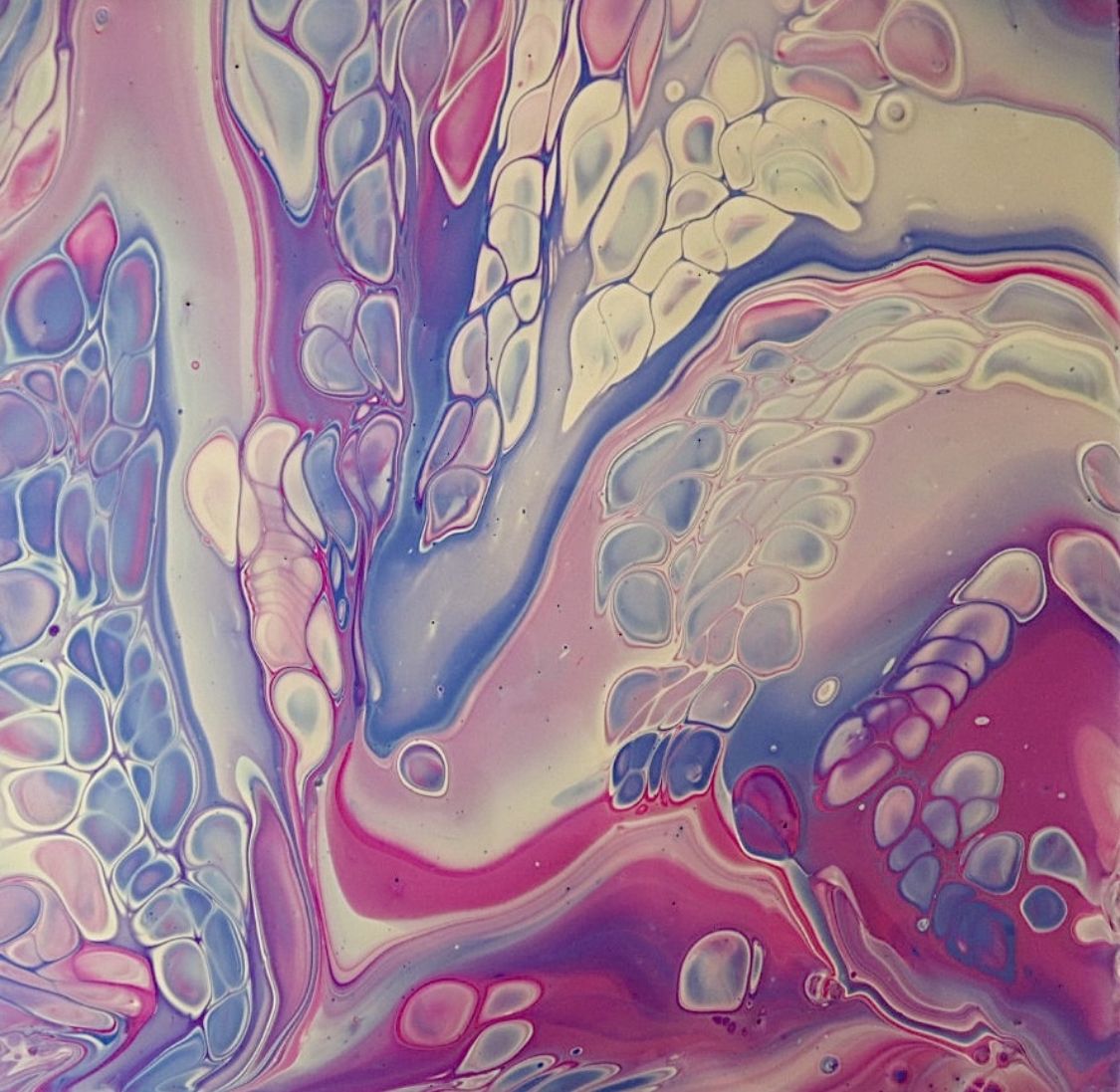 Alveoli: soft blue and rose cells branching like airways
